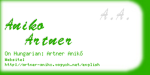 aniko artner business card
