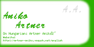 aniko artner business card